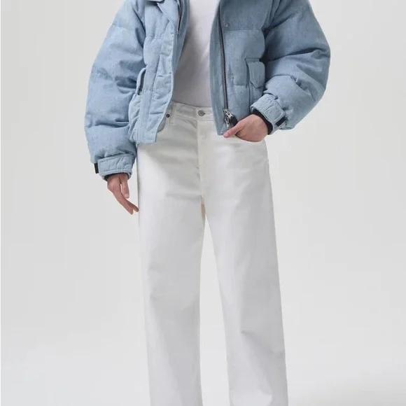 *NWT* Agolde Nova Denim Puffer Jacket - Picture 4 of 8